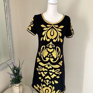 INC black and gold dress